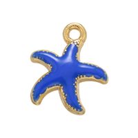 Color Drop Oil Starfish Small Pendant Five-pointed Star Diy Jewelry sku image 5