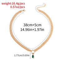 Fashion Diamond Chain Double Layer Necklace main image 6