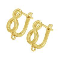 Glossy Figure 8 Ear Buckle Twist Diy Ear Buckle Wholesale sku image 1