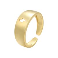 Glossy Copper Plated 18k Gold Ring Lightning Airplane Butterfly Pattern Couple Ring sku image 7