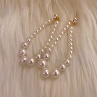 Fashion Pearl Diamond Drop-shaped Temperament Earrings Wholesale main image 3