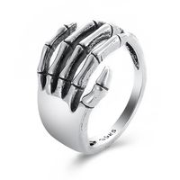 Creative Fashion Temperament Jewelry Simple Atmosphere Dark Retro Spades Love Ring 7-piece Set sku image 3