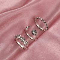 Creative Fashion Temperament Jewelry Simple Atmosphere Dark Retro Spades Love Ring 7-piece Set sku image 4