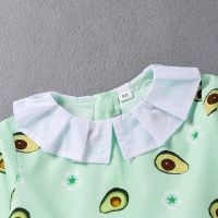 Fashion Stitching Lapel Avocado Children's Skirt Wholesale main image 4