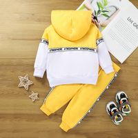 2021 New Spring Autumn Sports Letters Hooded Long-sleeved Children Suit main image 4