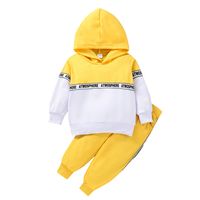 2021 New Spring Autumn Sports Letters Hooded Long-sleeved Children Suit main image 6