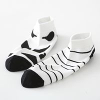 Black And White Cow Spotted Spring And Summer Short Socks Leopard Retro Boat Socks main image 5