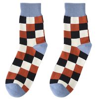 Plaid Socks Men's Tube Socks Color Autumn And Winter Korean Style Stockings Wholesale main image 6