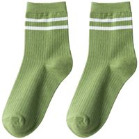 Socks Ladies Two-bar Trend Socks Cute Spring And Summer Middle Tube Pure Cotton Socks main image 6