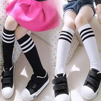 New Pure Cotton Three-bar Dance Performance Tube Socks Striped Sports Student Socks Wholesale main image 1