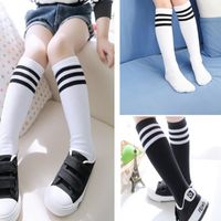 New Pure Cotton Three-bar Dance Performance Tube Socks Striped Sports Student Socks Wholesale main image 4