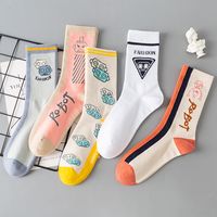 Robot Socks Men's And Women's Cotton Socks In Tube Cotton Deodorant Sweat-absorbent Sports Socks main image 4