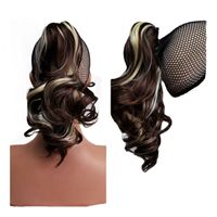 Small Wave Claw Clip Ponytail Curly Hair Lady Curly Hair Wavy Wig main image 1