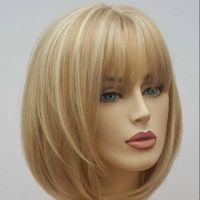 Fashion Short Straight Hair Chemical Fiber Wig Wholesale main image 6