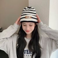Autumn And Winter Knitted Hat Wild Striped Wool Knitted Hat Warm Wool Knitted Hat main image 4