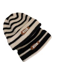 Autumn And Winter Knitted Hat Wild Striped Wool Knitted Hat Warm Wool Knitted Hat main image 6