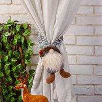 Christmas Bent Hat Faceless Doll Curtain Button Decoration Props main image 3