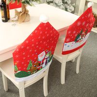 New Christmas Ornaments Printed Snowman Chair Cover main image 5