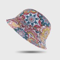 European And American Children's Color Floral Fisherman Hat Wholesale main image 3