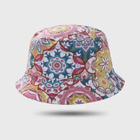 European And American Children's Color Floral Fisherman Hat Wholesale main image 5