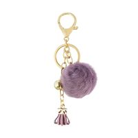 Creative Keychain Cute Tassel Fruit Color Hair Ball Car Key Chain main image 6