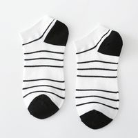 Black And White Cow Spotted Spring And Summer Short Socks Leopard Retro Boat Socks sku image 3
