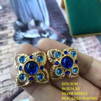 Nihaojewelry Jewelry Wholesale Colored Diamonds Drip Glaze Electroplated Ear Clips sku image 8