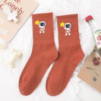 Astronaut Socks Women's Tube Socks Autumn And Winter Korean Cartoon Thick Stockings sku image 3