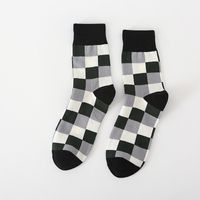 Karierte Socken Herren Röhrensocken Farbe Herbst Und Winter Koreanische Strümpfe Großhandel sku image 1