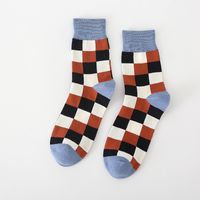 Karierte Socken Herren Röhrensocken Farbe Herbst Und Winter Koreanische Strümpfe Großhandel sku image 2