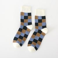 Karierte Socken Herren Röhrensocken Farbe Herbst Und Winter Koreanische Strümpfe Großhandel sku image 3