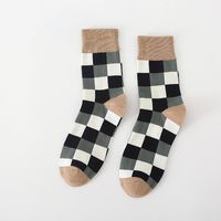 Karierte Socken Herren Röhrensocken Farbe Herbst Und Winter Koreanische Strümpfe Großhandel sku image 4