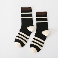 Chaussettes Tube Rayées De Couleur Assortie Pour Hommes Et Femmes Chaussettes De Sport En Coton Élastique sku image 1