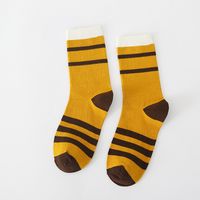 Herren Und Damen Farblich Passende Gestreifte Schlauchsocken Baumwoll-gummiband Sportsocken sku image 3