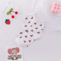 Spring And Summer New Cartoon Fruit Pure Cotton Curling Korean Ladies Socks Wholesale sku image 5