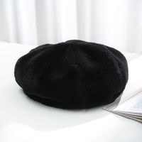Spring And Autumn Beret Ins Painter Hat Retro Black British Beret Hat sku image 5