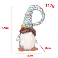 Christmas Bent Hat Faceless Doll Curtain Button Decoration Props sku image 3