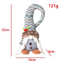 Christmas Bent Hat Faceless Doll Curtain Button Decoration Props sku image 4