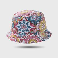 European And American Children's Color Floral Fisherman Hat Wholesale sku image 1