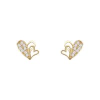 Korean Dongda Fashion Ins Style Earrings Personality Heart Shape With Diamond All-match Earrings Simple Graceful Special-interest Earrings main image 5