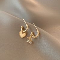 Asymmetric Love Earrings New Trendy Diamond Exquisite Earrings main image 3