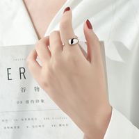 Fashion Drop-shaped Ring Simple Smooth Opening Adjustable Ring Index Finger Copper Ring main image 6