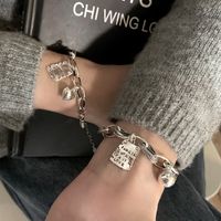 Round Ball Heart Bracelet Female Simple Letter Square Brand Fashion Niche Design Retro Couple Jewelry main image 5