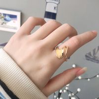 Japanese And Korean New Classic Geometric Ring Popular Creative Irregular Winding Girl Ring Ins Online Influencer Jewelry main image 1