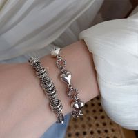 Retro Herz Kreis Nähen Armband Weibliches Nischendesign Geflochtene Kette Herzförmiges Armband main image 2