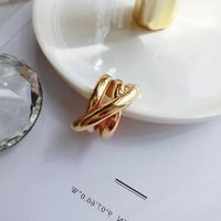 Glossy Simple Winding Ring Personalitycool Style Exquisite Copper Ring main image 3