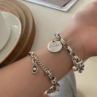 2021 New Ingot Retro Distressed Heart Bracelet Female Ins Special-interest Design Round Brand Student Cold Style Simple main image 3