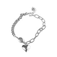 Three-dimensional Heart Bracelet Female Simple Design Sense Niche Hip Hop Retro Korean Jewelry main image 6