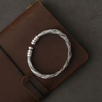 Korean Retro Twisted Twist Woven Open Wide Bracelet Twisted Wire Hollow Fashion Light Luxury Jewelry main image 4