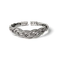 Korean Retro Twisted Twist Woven Open Wide Bracelet Twisted Wire Hollow Fashion Light Luxury Jewelry main image 6